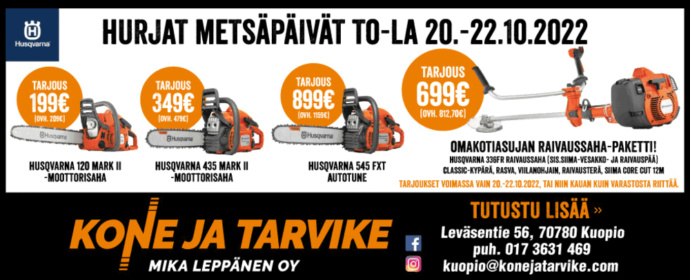 Metsäpäivät Kuopion myymälässä