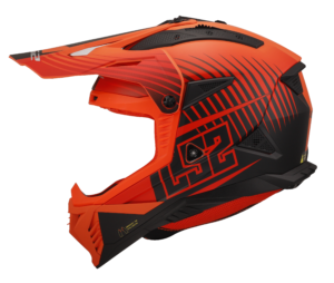 LS2 MX708 FAST II- DUCK MATT H-V ORANGE RED