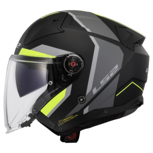 LS2 OF603 INFINITY II FOCUS-MATT BLACK H-V YELLOW