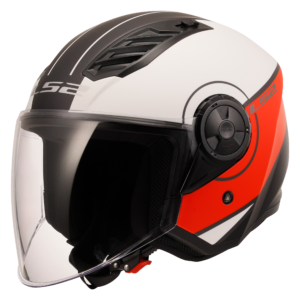 LS2 OF616 AIRFLOW II -COVER MATT WHITE RED