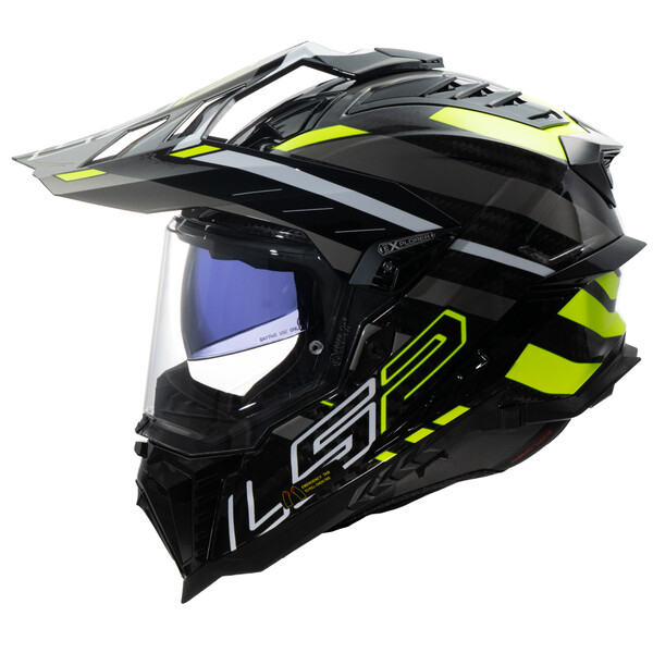 LS2 EXPLORER CARBON EDGE HIVIS ADVENTURE KYPÄRÄ
