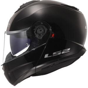 LS2 FF908 Strobe II Avattava kypärä Musta Kiiltävä