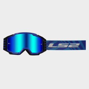 LS2 CHARGER PRO GOGGLE BLUE WITH IRIDIUM VISOR